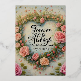 Für immer Hochzeitstag Folieneinladung
