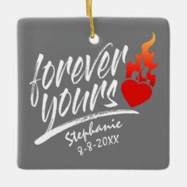 Für immer Ihr Individuelle Name Valentine | Orname Keramikornament