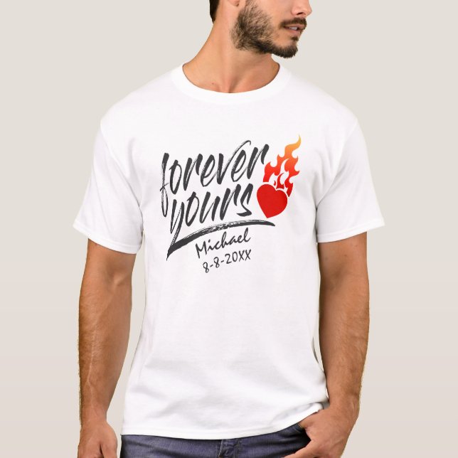 Für immer Ihr Individuelle Name Valentine | T-Shir T-Shirt (Vorderseite)