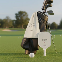 Für immer & immer Benutzerdefinierte Initialen Rom Golfhandtuch