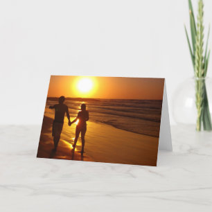 Für immer in den Sonnenuntergang Dankeskarte