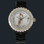 Für immer in der Liebe Hochzeitstag Jubiläum Foto  Armbanduhr<br><div class="desc">Behalt deinen bedeutendsten anderen nah mit diesem Foto Jubiläum zu halten Foto,  Stimmung,  Name,  Ehe und Anzahl der Jahre verheiratet. Composite Design von Holiday Hearts Designs.</div>