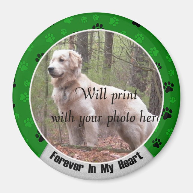 Für immer in meinem Herzen Hund oder Katzen-Gedäch Magnet (Vorne)