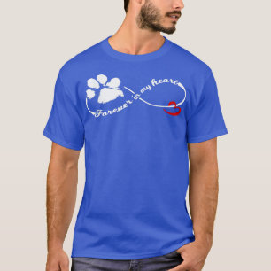 Für immer in meinem Herzen Hund Pawprint Unendlich T-Shirt