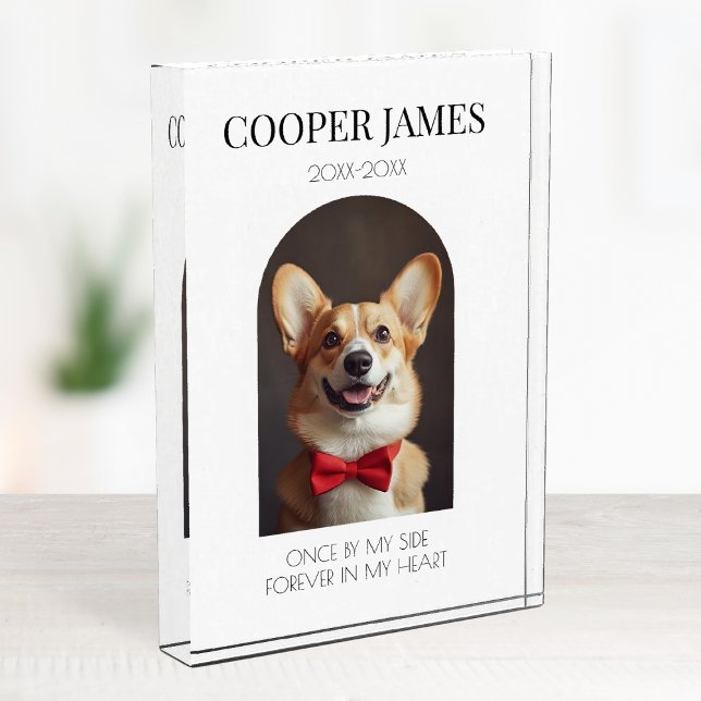 Für immer in meinem Herzen Pet Loss Memorial Keepa Fotoblock (Forever in my heart Pet Loss Memorial Keepsake Photo Block)