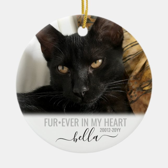Für immer in meinem Memorial für Herzklopfe Keramik Ornament (Vorne)