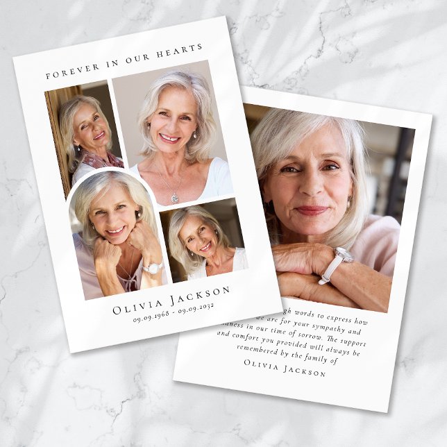 Für immer in unserem Beileid zur Beerdigung des He Dankeskarte (Von Creator hochgeladen)