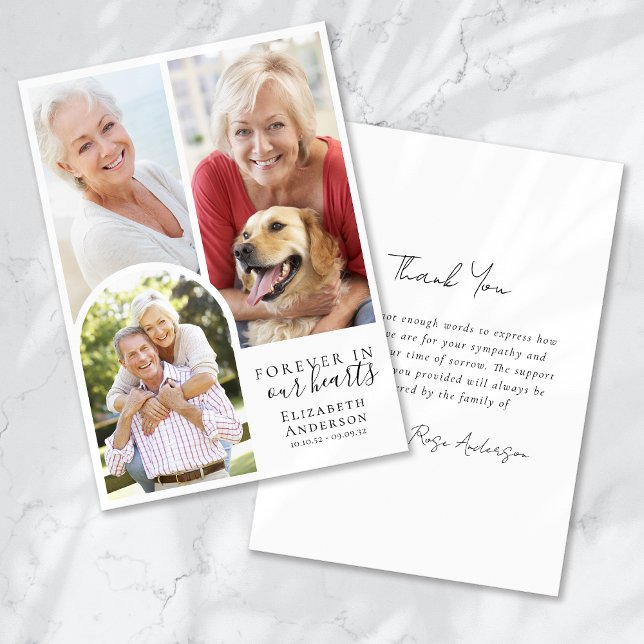 Für immer in unserem Beileid zur Beerdigung des He Dankeskarte (Von Creator hochgeladen)