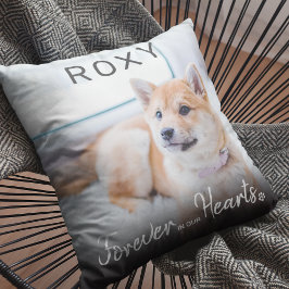 Für immer in unserem Heartnamen Pet Loss Memorial Kissen