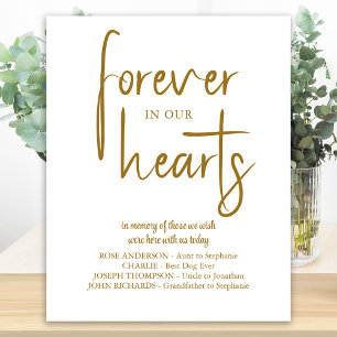 Für immer in unserem Hearts Modern Gold Wedding Me Poster
