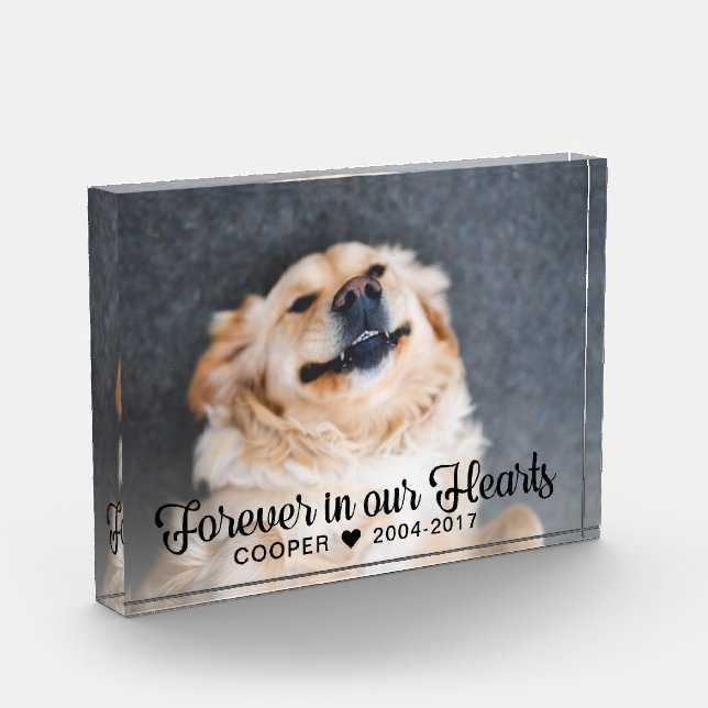 Für immer in unserem Hearts Pet Memorial Foto (Links)