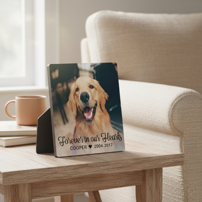 Für immer in unserem Hearts Pet Memorial Foto Fotoplatte (Von Creator hochgeladen)