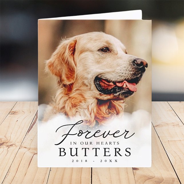 Für immer in unserem Hearts Pet Memorial Modernes  Dankeskarte (Von Creator hochgeladen)