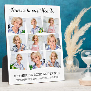 Für immer in unserem Herz Custom 9 Foto Memorial Fotoplatte