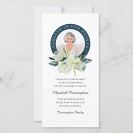 Für immer in unserem Herz Foto Blumengedenkmal Dankeskarte