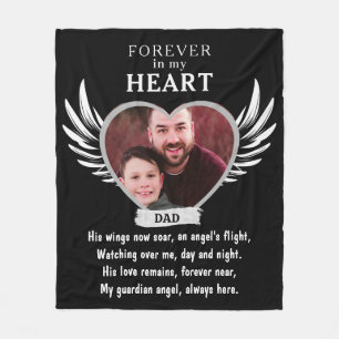 Für immer in unserem Herzen Angel Memorial Keepake Fleecedecke