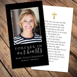 Für immer in unserem Herzen Foto Beerdigungskarte