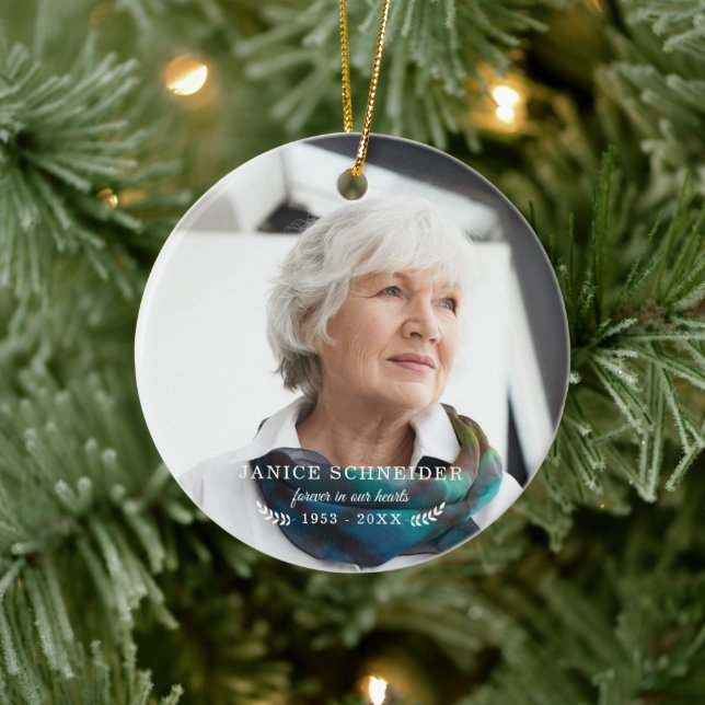 Für immer in unserem Herzen | FOTO Keramik Ornament (Baum)
