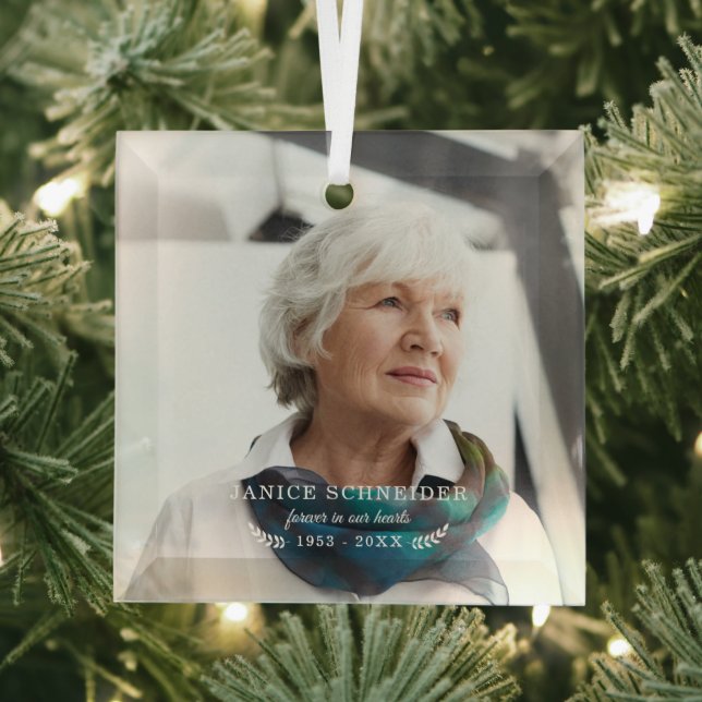 Für immer in unserem Herzen | FOTO Ornament Aus Glas (Insitu)