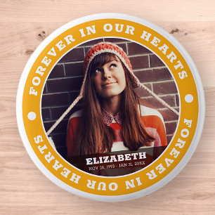 Für immer in unserem Herzen Modernes Foto mit indi Button