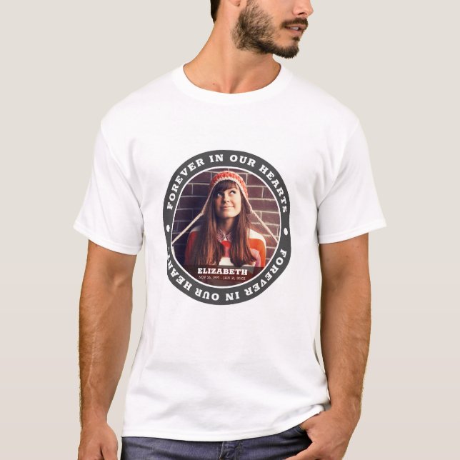 Für immer in unserem Herzen Modernes Foto mit indi T-Shirt (Vorderseite)