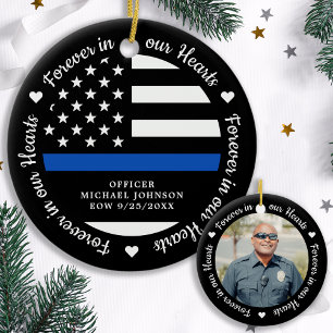 Für immer in unserem Memorial für Gehörpolizist Keramik Ornament