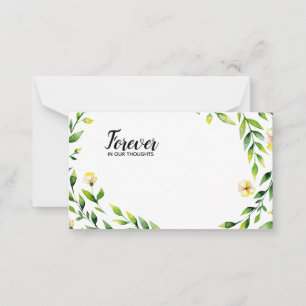 Für immer in unseren Gedanken Herz Florist Karte