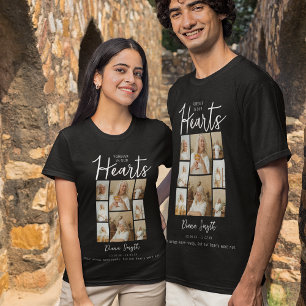 Für immer in unseren Herzen 8-Foto-Collage-Geden T-Shirt