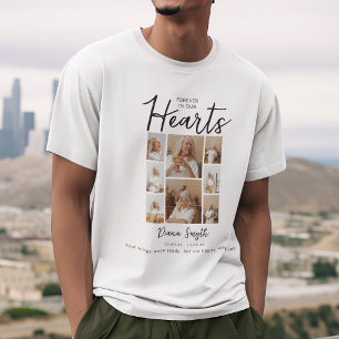 Für immer in unseren Herzen   8er Foto-Collage-Ged T-Shirt