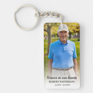 Für immer in unseren Herzen Andenken-Foto-Geschenk Schlüsselanhänger