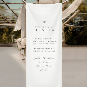 Für immer in unseren Herzen! Florales Brautstrauß- Banner