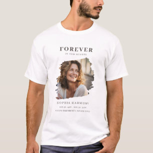 Für immer in unseren Herzen Foto Trauer Tribute T-Shirt