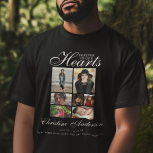Für immer in unseren Herzen   Fotocollage-Gedenkst T-Shirt
