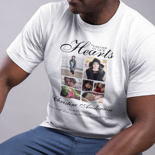 Für immer in unseren Herzen   Fotocollage-Gedenkst T-Shirt