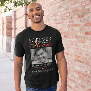 Für immer in unseren Herzen Gedenk-Foto-T-Shirt T-Shirt