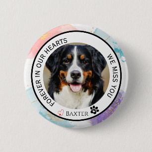 Für immer in unseren Herzen Haustier-Gedenk-Pastel Button