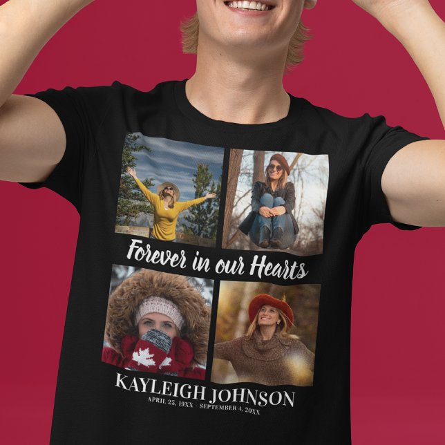 Für immer in unseren Herzen | Memorial für FotoCol T-Shirt (Von Creator hochgeladen)