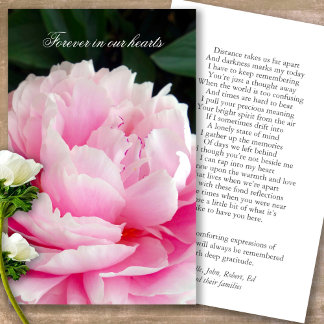 Für immer in unseren Herzen Peony Gebet Sympathiek