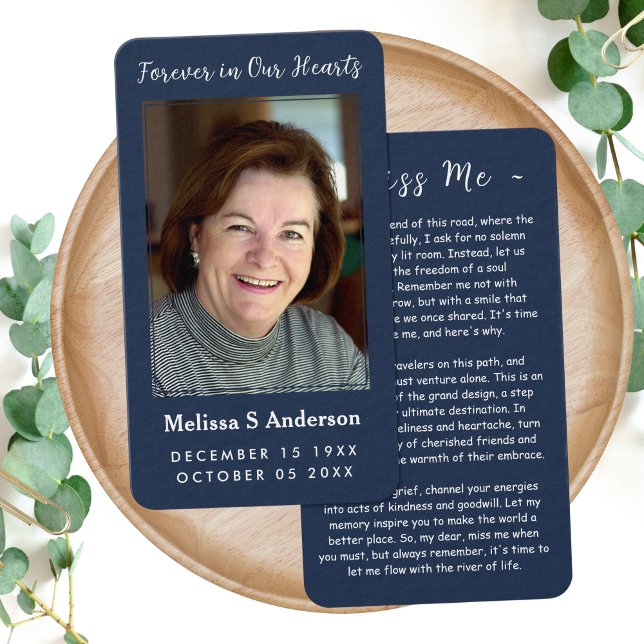 Für immer in unserer Herz-Begräbniskarte (Von Creator hochgeladen)