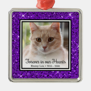 Für immer in unserer Herzkatze Ornament Aus Metall