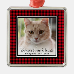 Für immer in unserer Herzkatze Ornament Aus Metall