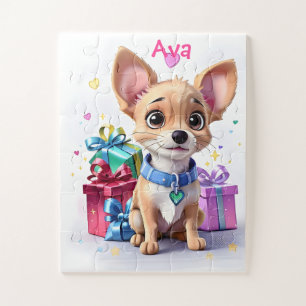 Für-immer lustiger glücklicher Chihuahua-Welpe & f