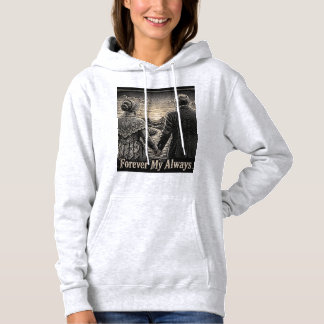 Für immer mein Immer Vintage-Holzschnitt Hoodie
