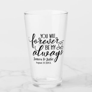 Für immer meine immer anpassbare Hochzeit Glas