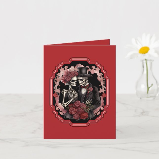 Für immer, meine Liebe gotische Valentinstag Gruß Karte (Kleine Pflanze)