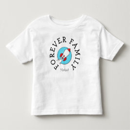 Für immer scherzt Familie Retro Rocketship Kleinkind T-shirt