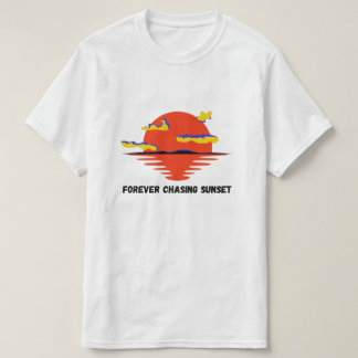 für immer Sonnenuntergang verfolgen T-Shirt