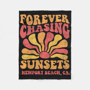 Für immer Sonnenuntergänge jagen Newport Beach Kal Fleecedecke