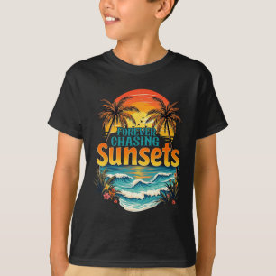 Für immer Sonnenuntergänge jagen Sommer Vibes Stra T-Shirt