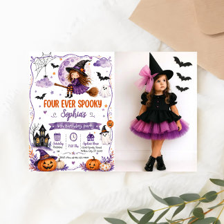 Für immer spooky 4. Geburtstag Einladung
